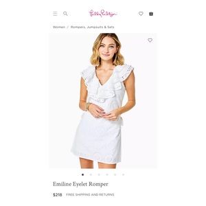 Lilly Pulitzer Emiline Eyelet Romper